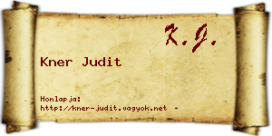 Kner Judit névjegykártya